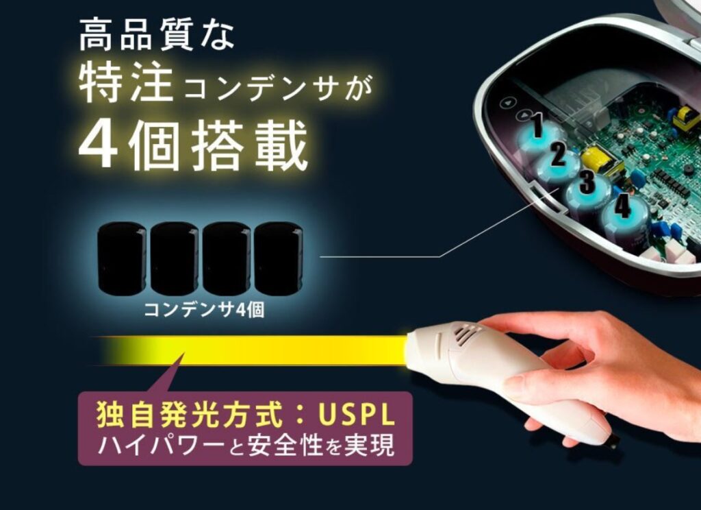 ケノン光美容器の照射パワー